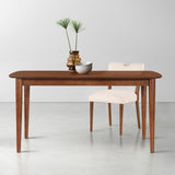 Comfort Pointe Bonito Walnut Finish Leg Dining Table Walnut Solid and engineered wood, birch veneers