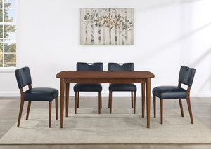 Comfort Pointe Bonito Walnut Finish Leg Dining Table Walnut Solid and engineered wood, birch veneers