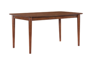 Comfort Pointe Bonito Walnut Finish Leg Dining Table Walnut Solid and engineered wood, birch veneers