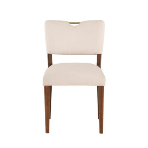 Comfort Pointe Bonito Sea Oat Velvet Dining Chair Sea Oat / Walnut