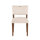 Comfort Pointe Bonito Sea Oat Velvet Dining Chair Sea Oat / Walnut