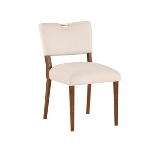 Comfort Pointe Bonito Sea Oat Velvet Dining Chair Sea Oat / Walnut