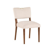 Comfort Pointe Bonito Sea Oat Velvet Dining Chair Sea Oat / Walnut