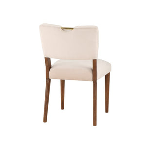 Comfort Pointe Bonito Sea Oat Velvet Dining Chair Sea Oat / Walnut