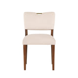 Comfort Pointe Bonito Sea Oat Velvet Dining Chair Sea Oat / Walnut