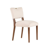 Comfort Pointe Bonito Sea Oat Velvet Dining Chair Sea Oat / Walnut