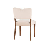 Comfort Pointe Bonito Sea Oat Velvet Dining Chair Sea Oat / Walnut