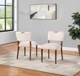 Comfort Pointe Bonito Sea Oat Velvet Dining Chair Sea Oat / Walnut