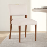 Comfort Pointe Bonito Sea Oat Velvet Dining Chair Sea Oat / Walnut