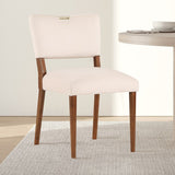 Comfort Pointe Bonito Sea Oat Velvet Dining Chair Sea Oat / Walnut