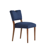 Comfort Pointe Bonito Navy Blue Velvet Dining Chair Blue / Walnut