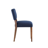 Comfort Pointe Bonito Navy Blue Velvet Dining Chair Blue / Walnut