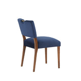 Comfort Pointe Bonito Navy Blue Velvet Dining Chair Blue / Walnut