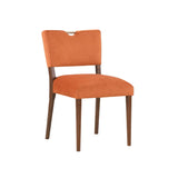 Comfort Pointe Bonito Burnt Orange Velvet Dining Chair Burnt Orange / Walnut