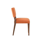 Comfort Pointe Bonito Burnt Orange Velvet Dining Chair Burnt Orange / Walnut