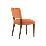 Comfort Pointe Bonito Burnt Orange Velvet Dining Chair Burnt Orange / Walnut