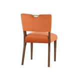 Comfort Pointe Bonito Burnt Orange Velvet Dining Chair Burnt Orange / Walnut