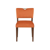 Comfort Pointe Bonito Burnt Orange Velvet Dining Chair Burnt Orange / Walnut