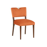 Comfort Pointe Bonito Burnt Orange Velvet Dining Chair Burnt Orange / Walnut