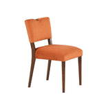 Comfort Pointe Bonito Burnt Orange Velvet Dining Chair Burnt Orange / Walnut