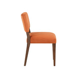 Comfort Pointe Bonito Burnt Orange Velvet Dining Chair Burnt Orange / Walnut