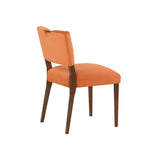 Comfort Pointe Bonito Burnt Orange Velvet Dining Chair Burnt Orange / Walnut