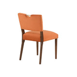 Comfort Pointe Bonito Burnt Orange Velvet Dining Chair Burnt Orange / Walnut