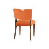 Comfort Pointe Bonito Burnt Orange Velvet Dining Chair Burnt Orange / Walnut