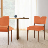 Comfort Pointe Bonito Burnt Orange Velvet Dining Chair Burnt Orange / Walnut