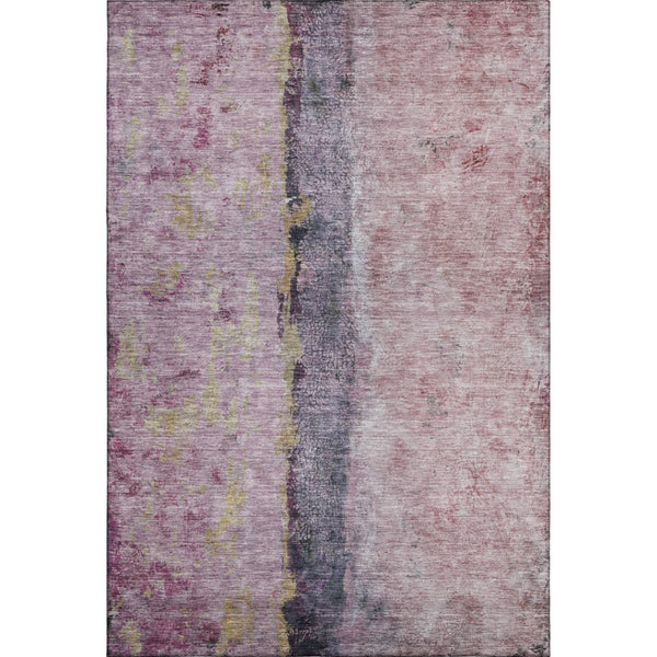 HomeRoots 5' X 8' Blush Gray and Ivory Abstract Area Rug - Washable, UV Protected, Perfect for High-Traffic Homes 651006