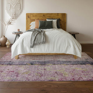 HomeRoots 5' X 8' Blush Gray and Ivory Abstract Area Rug - Washable, UV Protected, Perfect for High-Traffic Homes 651006