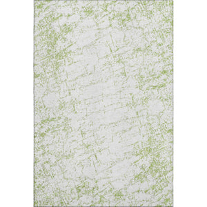 HomeRoots 10' X 14' Green & Ivory Abstract Washable Area Rug - UV Protected, Stain Resistant for High Traffic Areas 651070