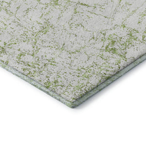 HomeRoots 10' X 14' Green & Ivory Abstract Washable Area Rug - UV Protected, Stain Resistant for High Traffic Areas 651070