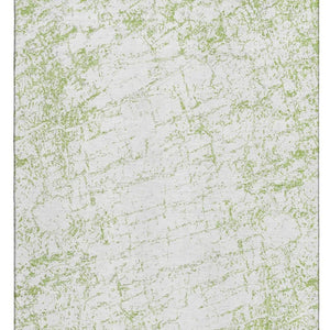 HomeRoots 10' X 14' Green & Ivory Abstract Washable Area Rug - UV Protected, Stain Resistant for High Traffic Areas 651070