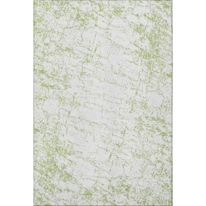 HomeRoots 10' X 14' Green & Ivory Abstract Washable Area Rug - UV Protected, Stain Resistant for High Traffic Areas 651070