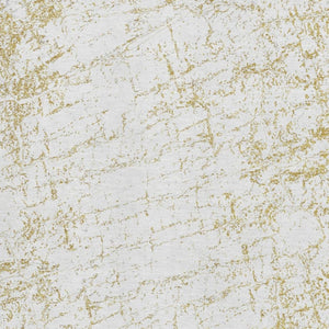 HomeRoots 9' X 12' Gold And Ivory Abstract Area Rug - Stylish, Washable, UV-Protected for Family-Friendly Spaces 651075