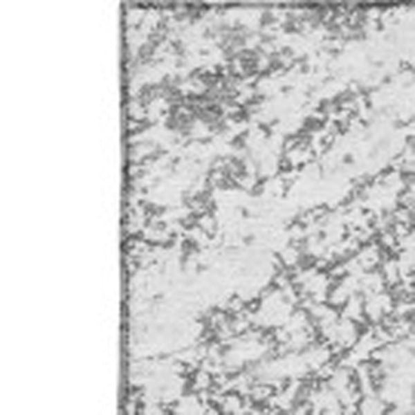 HomeRoots 9' X 12' Gray and Ivory Abstract Washable Area Rug with UV Protection for Stylish, Family-Friendly Living 651081