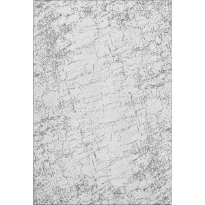 HomeRoots 10' Gray and Ivory Abstract Washable Area Rug - UV Protected, Durable, Stain Resistant, Modern Design 651082