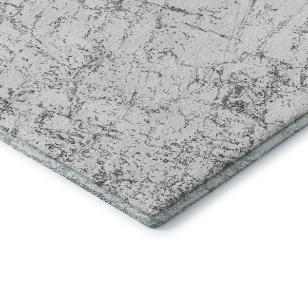 HomeRoots 10' Gray and Ivory Abstract Washable Area Rug - UV Protected, Durable, Stain Resistant, Modern Design 651082
