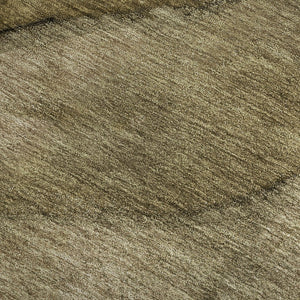 HomeRoots 8' X 10' Washable Area Rug with UV Protection - Brown, Ivory & Beige Abstract Design for Modern Homes 651092