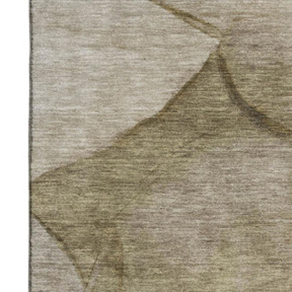 HomeRoots 10' X 14' Contemporary Abstract Washable Area Rug – Stain-Resistant, UV Protected, Durable Design 651094