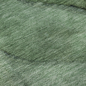 HomeRoots 5' X 8' Abstract Green and Ivory Area Rug - Washable, UV Protected, Perfect for Families and Pets! 651096