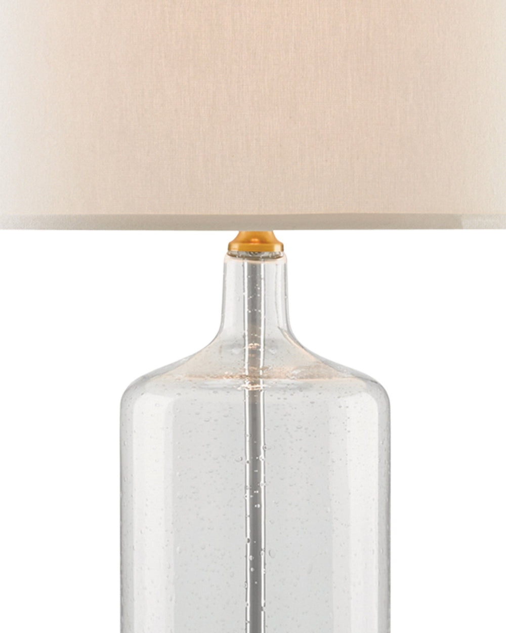 Currey & Company Hazel Seeded Glass Table Lamp with Brass Accents for Bedside or Living Room Decor 6510