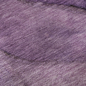HomeRoots 8' Purple and Ivory Abstract Round Rug - Durable, Washable, UV Protected for High-Traffic Areas 651109