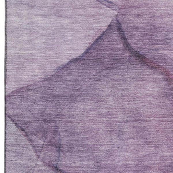 HomeRoots 9' X 12' Purple and Ivory Abstract Area Rug - Modern, Washable, Stain-Resistant with UV Protection 651111