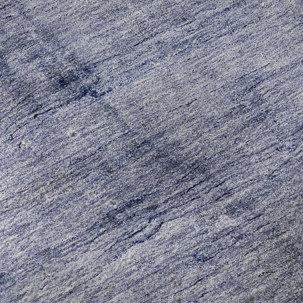 HomeRoots 8' Navy Blue Abstract Round Rug - Washable, UV Protected, Durable Design for High-Traffic Areas 651115