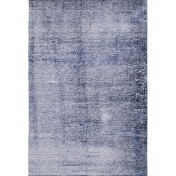 HomeRoots 8' X 10' Navy Blue & Ivory Abstract Area Rug - Washable, UV Protected, Ideal for Busy Homes! 651116