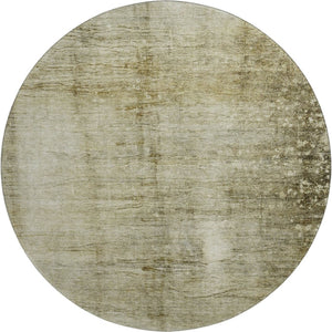 HomeRoots 8' Taupe and Beige Abstract Washable Round Rug with UV Protection – Durable, Stylish & Easy-Care! 651121