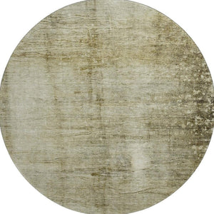 HomeRoots 8' Taupe and Beige Abstract Washable Round Rug with UV Protection – Durable, Stylish & Easy-Care! 651121