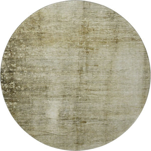 HomeRoots 8' Taupe and Beige Abstract Washable Round Rug with UV Protection – Durable, Stylish & Easy-Care! 651121